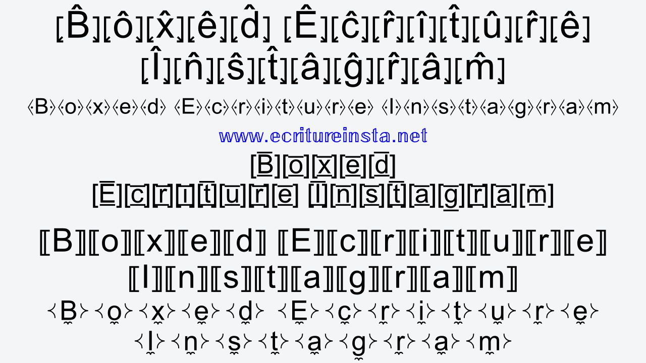 Boxed Ecriture Instagram
