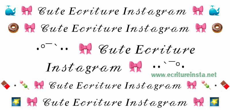 Cute Ecriture Instagram